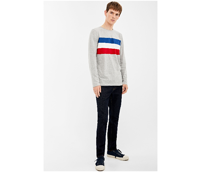 Springfield AW19 Basic Striped T-Shirt Large - Dark Grey - Zoom Image 2