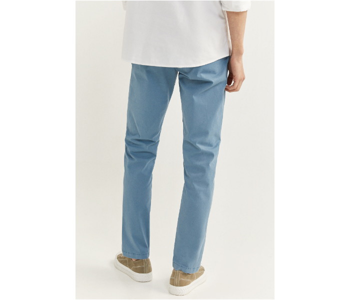 Springfield SS20 Sport Trouser Solid Chinos EU 40 For Men - Sky Blue - Zoom Image 4