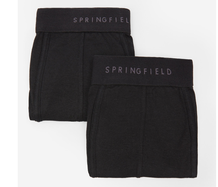 Springfield AW19 Pack of 2 Knitted Boxers And Slips Medium For Men - Black - Zoom Image 1