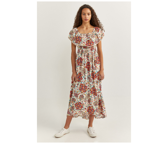 Springfield SS20 Floral Knit Dress EU 36 For Women - Ivory - Zoom Image 1