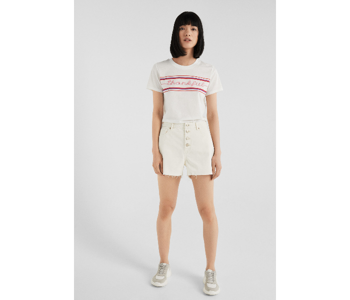 Springfield SS19 Denim Bermuda EU 34 For Women - Cream - Zoom Image 1