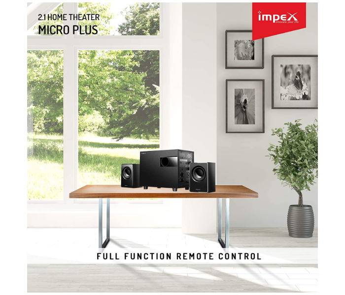 Impex HT 2115 3 piece Micro R1 2.1 Ch Multimedia Speaker System - Black - Zoom Image 4