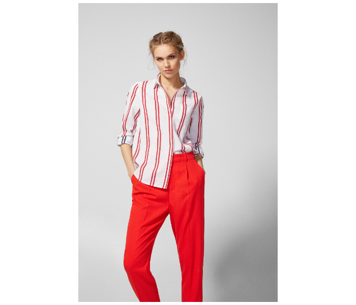 Springfield SS19 Long Sleeve Striped Blouse EU 34 For Women - Red and White - Zoom Image 2