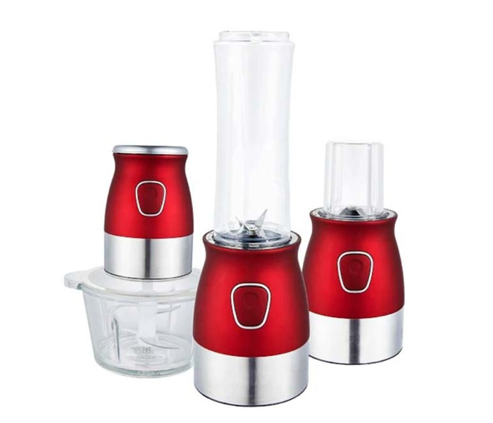 Impex FP 313 3 In 1 Multifunction Food Processor - Red and White - Zoom Image