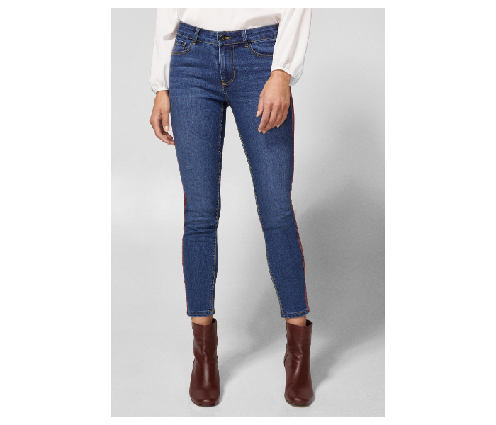 Springfield AW18 Fancy Denim Trouser EU 44 For Women - Blue and Brown - Zoom Image 2