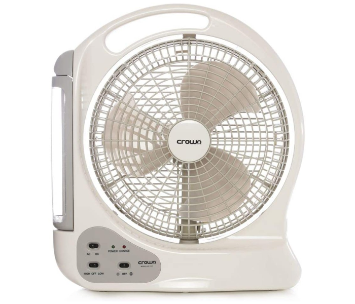 Crownline RF137  3 Blade Rechargeable Portable Fan - White - Zoom Image 1