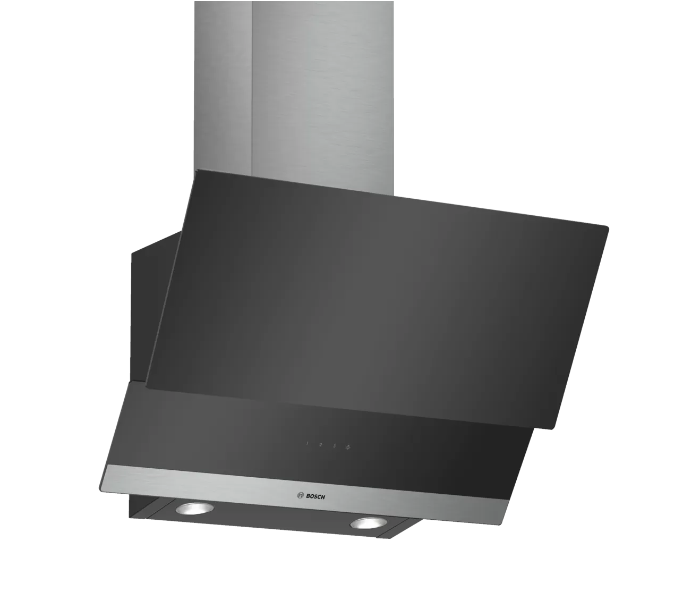 Bosch DWK065G60M 60 Cm Series 4 Wall-Mounted Cooker Hood Clear Glass - Black - Zoom Image 1