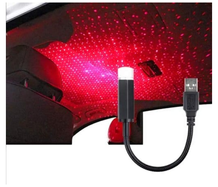 Jongo Maglofaxes USB Romantic Auto Roof Star Projector Lights - Black - Zoom Image 1