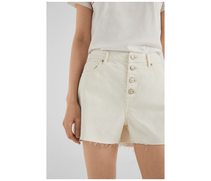 Springfield SS19 Denim Bermuda EU 42 For Women - Cream - Zoom Image 2