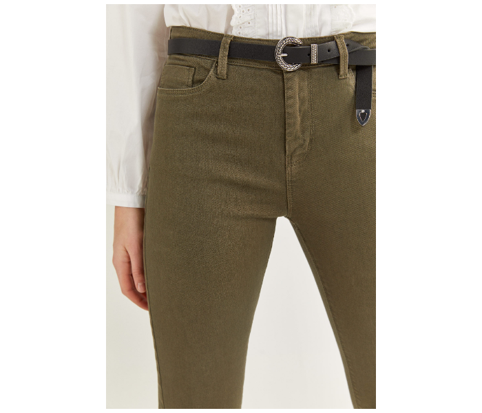 Springfield SS20 Plain Trouser EU 42 For Women - Moss Green - Zoom Image 4