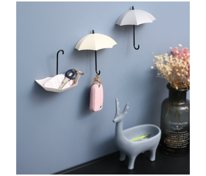 3 Piece Umbrella Holder Hook Set - White Grey Rice - Zoom Image 5