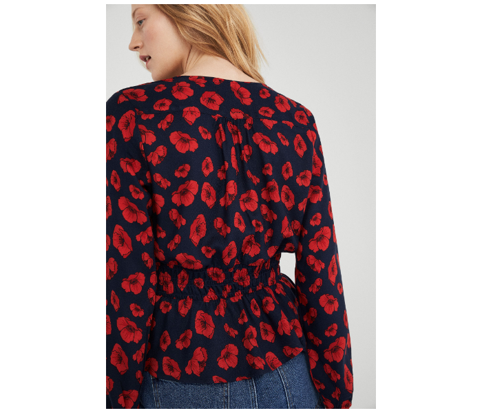 Springfield SS19 Long Sleeve Floral Blouse EU 38 For Women - Red and Black - Zoom Image 4