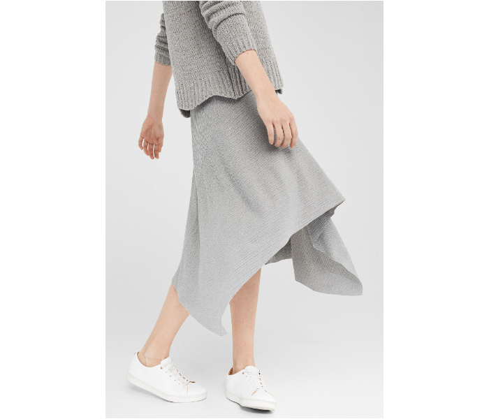 Springfield SS19 Handkerchief Midi Skirt Large For Women - Grey - Zoom Image 2