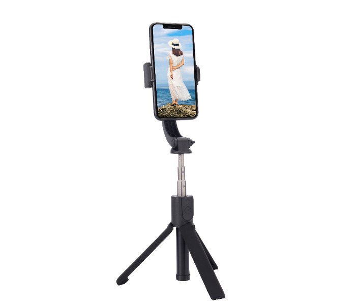 Trands L-H5 Handheld Gimbal Stabilizer with Tripod Selfie Stick - Black - Zoom Image