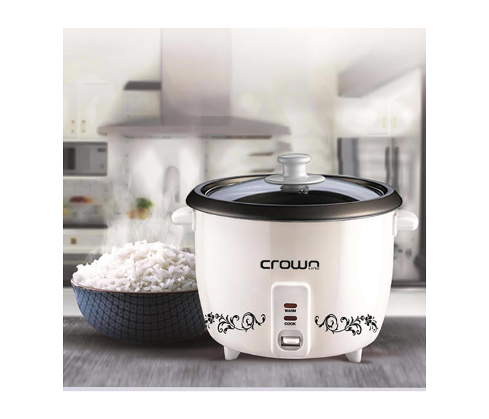 Crownline RC-168 Rice Cooker With Steamer - White - Zoom Image 3