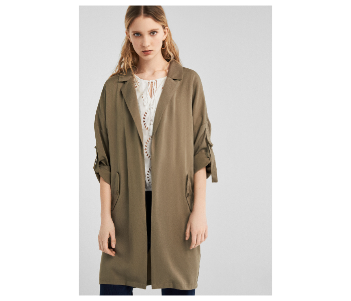 Springfield SS19 Kimonos Large For Women - Dark Khaki - Zoom Image 1