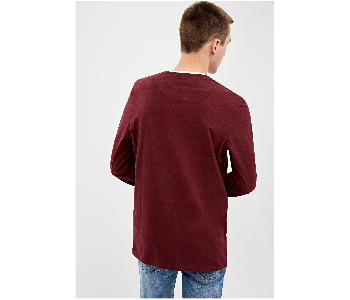 Springfield AW19 Basic Striped T-Shirt Large - Maroon - Zoom Image 4