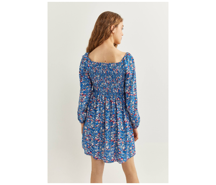 Springfield SS20 Floral Mini Knit Dress EU 44 For Women - Light Blue - Zoom Image 4