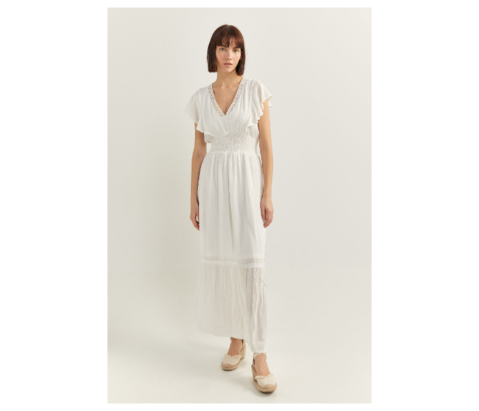 Springfield SS20 Knit Dress EU 40 For Women - White - Zoom Image 1