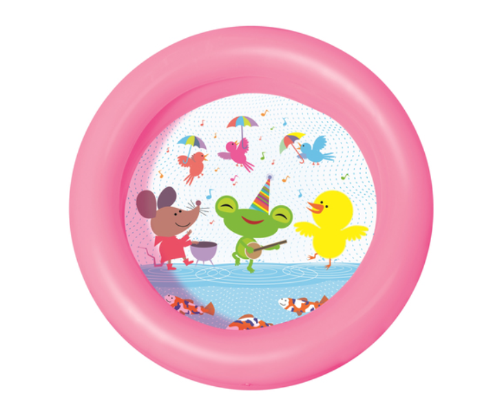 Bestway 51061 Round 2 Ring Kiddie Pool - Pink - Zoom Image 1