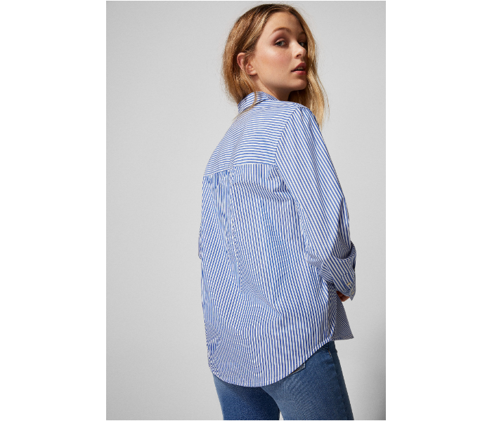 Springfield AW18 Long Sleeve Printed Blouse EU 36 For Women - Blue - Zoom Image 2