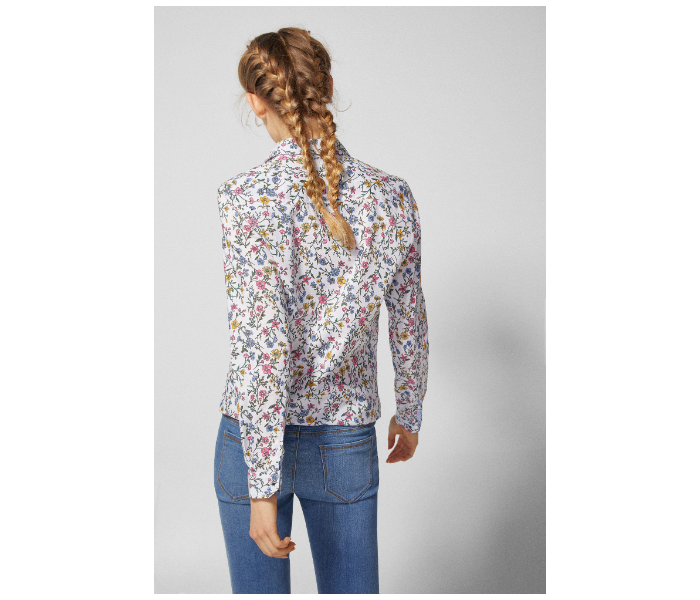 Springfield SS19 Long Sleeve Floral Blouse EU 38 For Women - Beige - Zoom Image 4