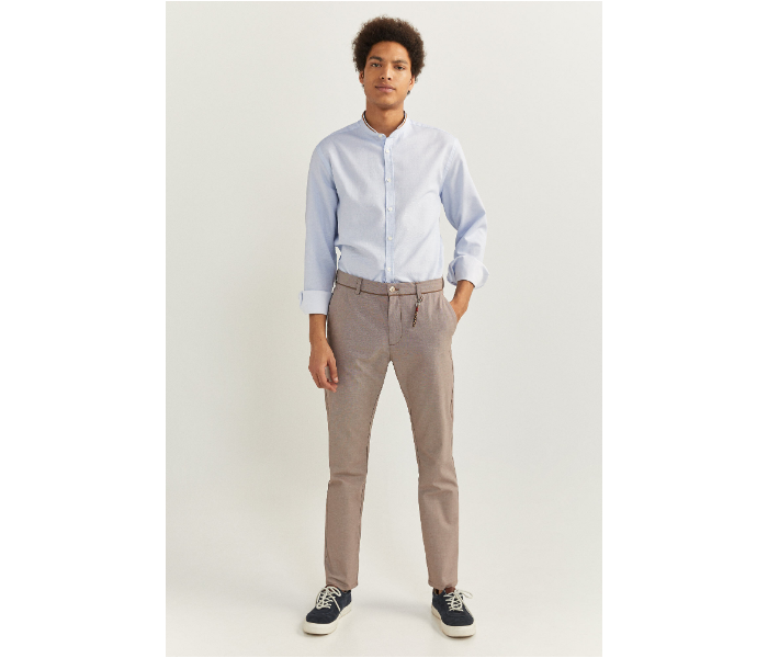 Springfield SS20 Sport Trouser Solid Chinos EU 38 For Men - Light Khaki - Zoom Image 1