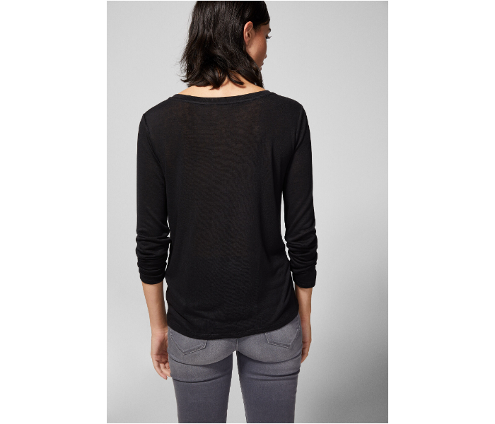 Springfield AW18 Plain Long Sleeve T-Shirt X-Large For Women - Black - Zoom Image 4