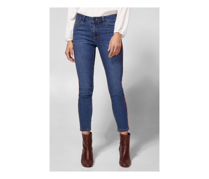 Springfield AW18 Fancy Denim Trouser EU 40 For Women - Blue and Brown - Zoom Image 2