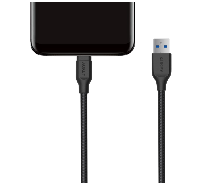 Aukey AC2B 2m USB Type C Braided Cable Aluminum Head - Black - Zoom Image 6