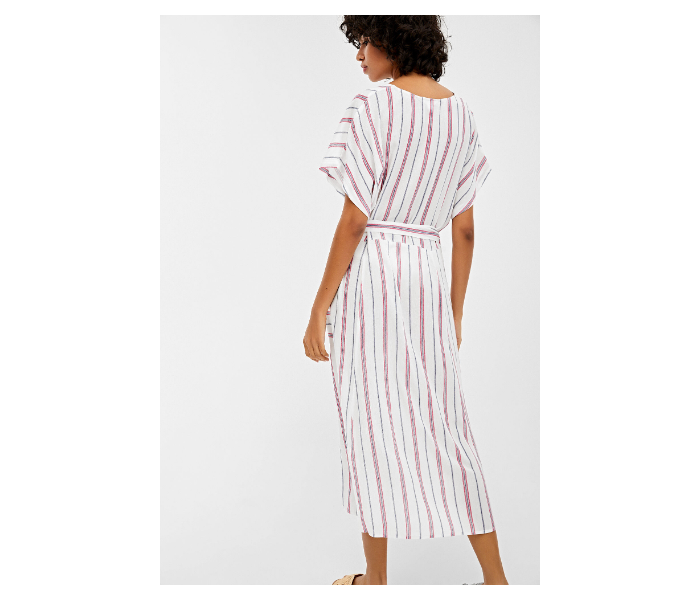 Springfield AW19 Striped Knit Dress EU 38 For Women - Pink and White - Zoom Image 4