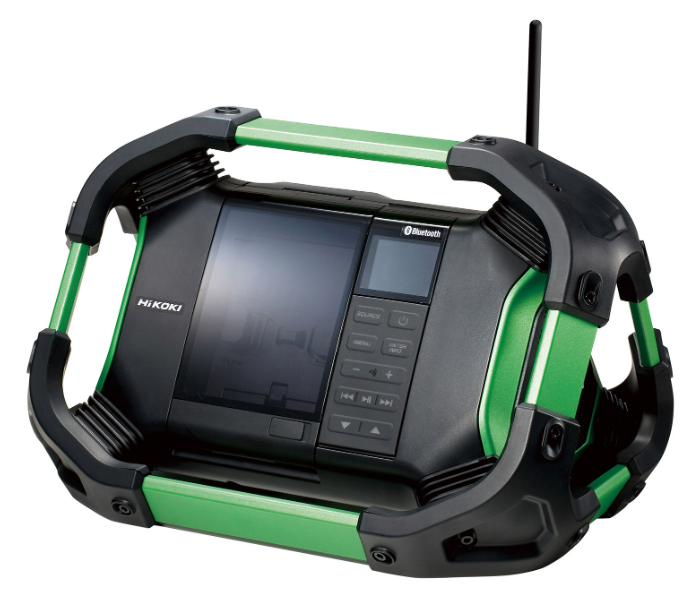 Hikoki UR18DSDL Cordless Work Radio - Black and Green - Zoom Image