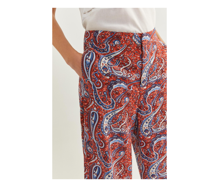 Springfield SS20 Printed Cotton Fancy Pant EU 34 For Women - Light Brown - Zoom Image 4