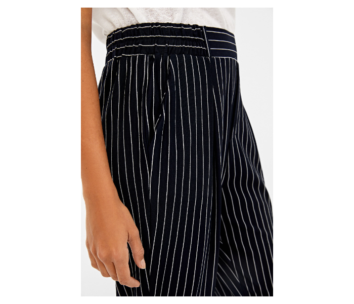 Springfield AW19 Striped Cotton Pant EU 38 For Women - Blue and White - Zoom Image 4