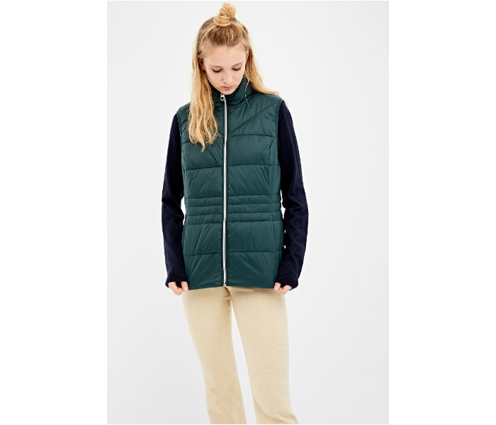 Springfield AW19 Solid Winter Jacket EU 36 For Women - Dark Green - Zoom Image 4