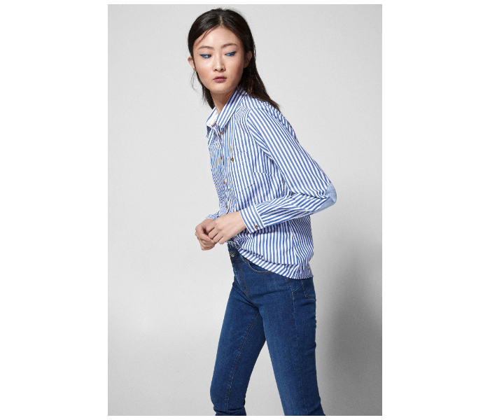 Springfield SS19 Long Sleeve Striped Blouse EU 38 For Women - Blue and White - Zoom Image 1