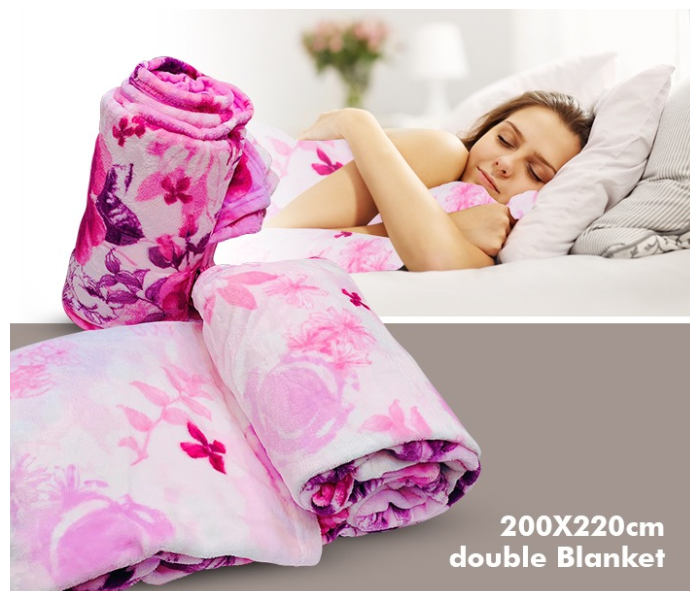 Fleece Lean Designed 200X220cm Blanket - Pink - Zoom Image