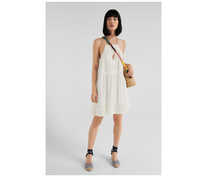 Springfield SS19 Knit Dress EU 36 For Women - Light Cream - Zoom Image 4