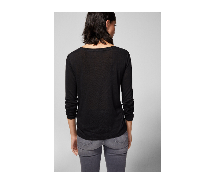 Springfield AW18 Plain Long Sleeve T-Shirt Small For Women - Black - Zoom Image 3