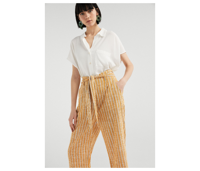 Springfield SS19 Striped Cotton Fancy Pant EU 36 For Women - Yellow - Zoom Image 3