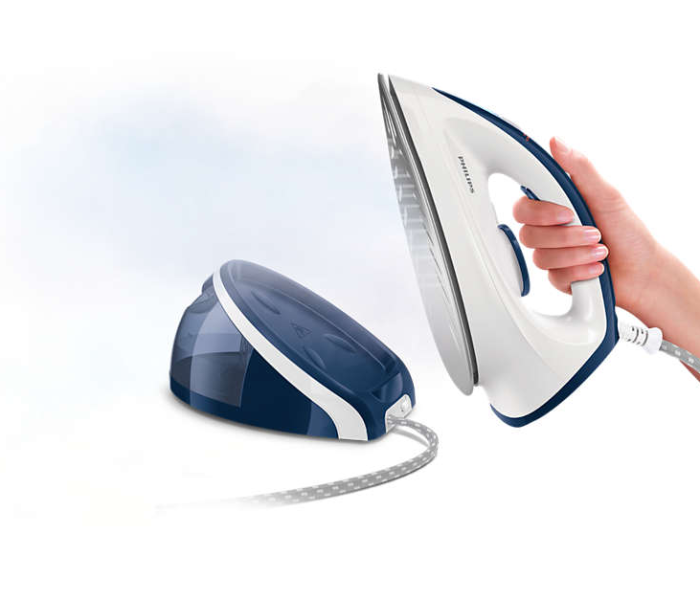 Philips HI5917-26 2400 Watts Steam Generator Iron with 1.1L Detachable Water Tank - Blue and White - Zoom Image 4