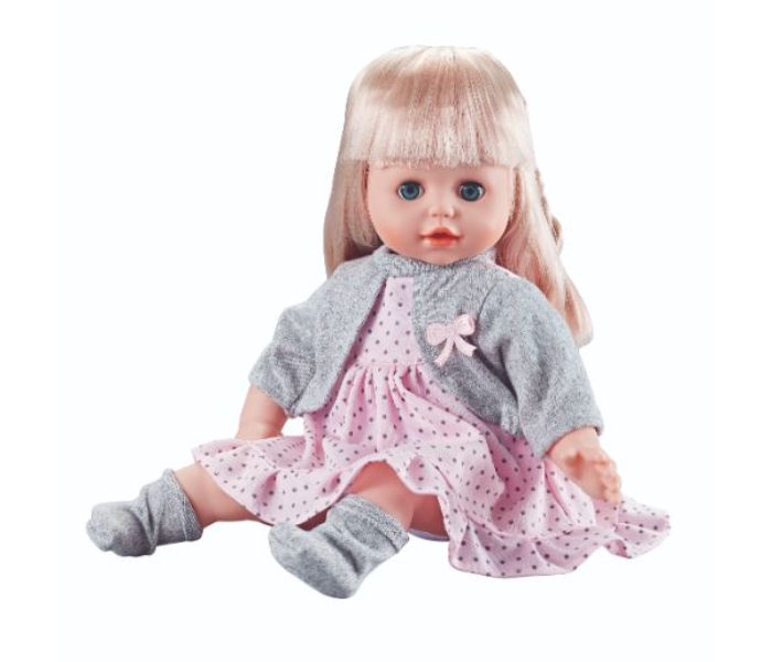 Basmah 14 Inch Baby Girl Doll Set With Sound - Pink - Zoom Image 1