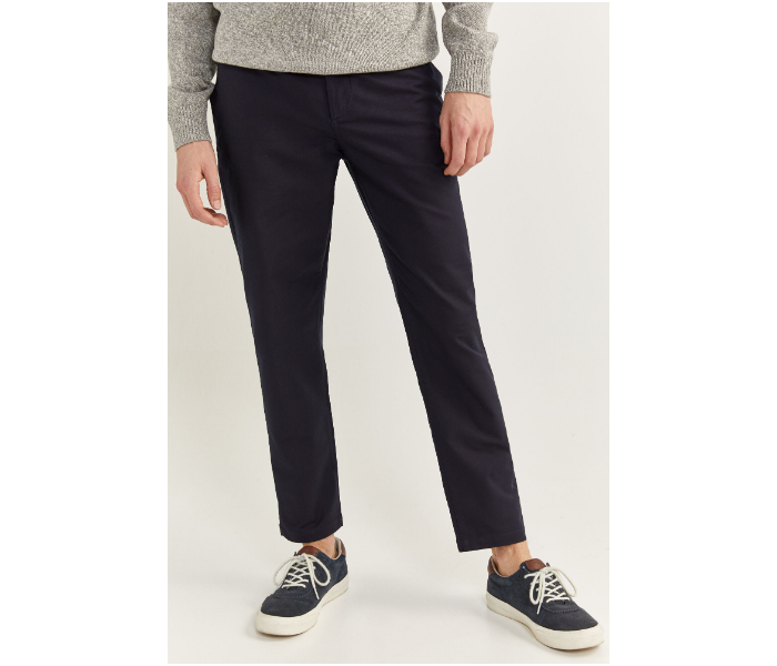 Springfield SS20 Sport Trouser Solid Chinos EU 44 For Men - Navy Blue - Zoom Image 3