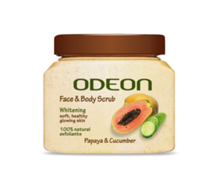 Odeon 500ml Face And Body Scrub Enriched with Papaya And Cucumber - Zoom Image