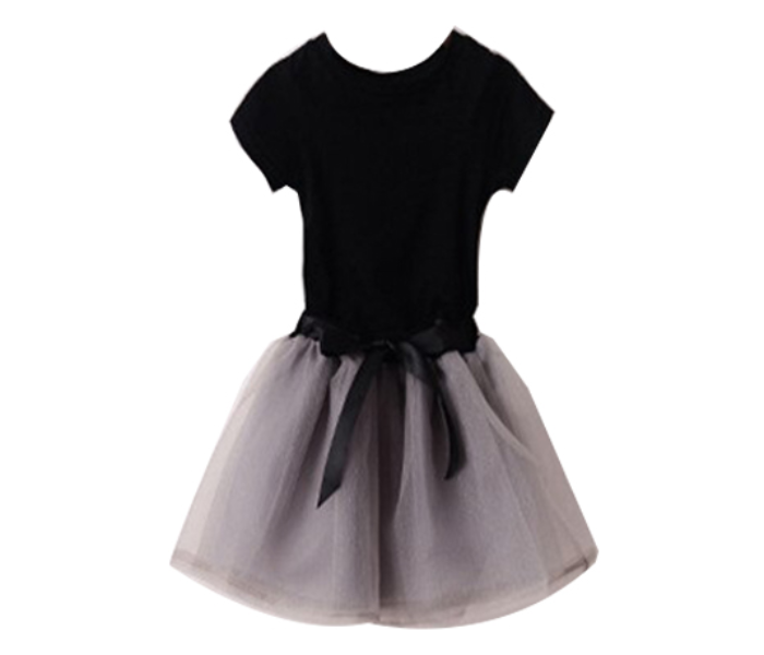 Little Wings Short Sleeve 6 Years T-Shirt Net Gauze Skirt - Black and Grey - Zoom Image 2