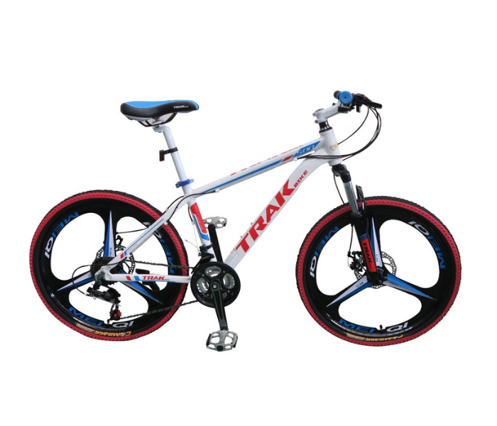 Family Center 24 Inch Adult Bicycle - Blue and White - Zoom Image