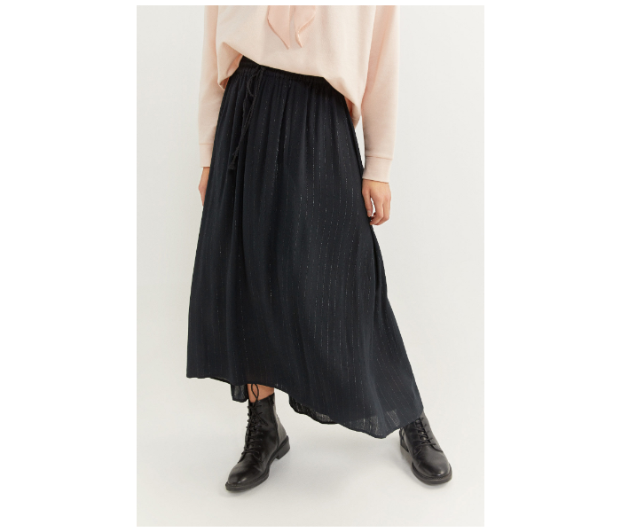 Springfield SS20 Long Striped Maxi Skirt Small For Women - Black - Zoom Image 2