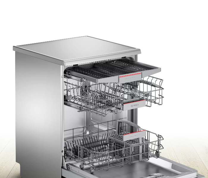 Bosch SMS46NI10M 60 Cm Series 4 Free-Standing Dishwasher - Stainless Steel - Zoom Image 3