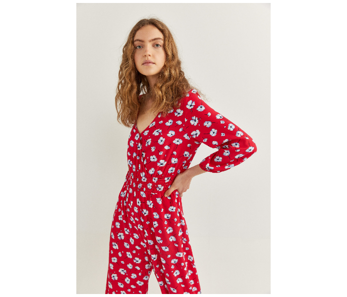 Springfield SS20 Floral Jumpsuit EU 42 For Women - Red - Zoom Image 4