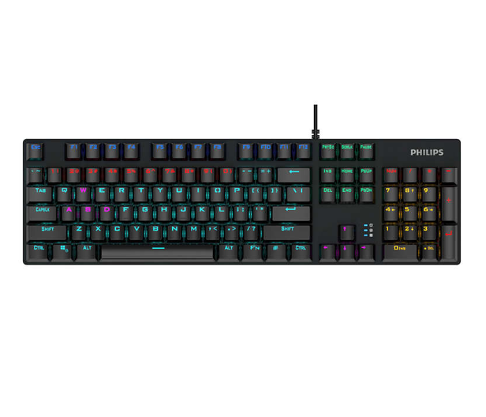 Philips SPK 8404 RGB Mechanical Gaming Keyboard - Black - Zoom Image 1